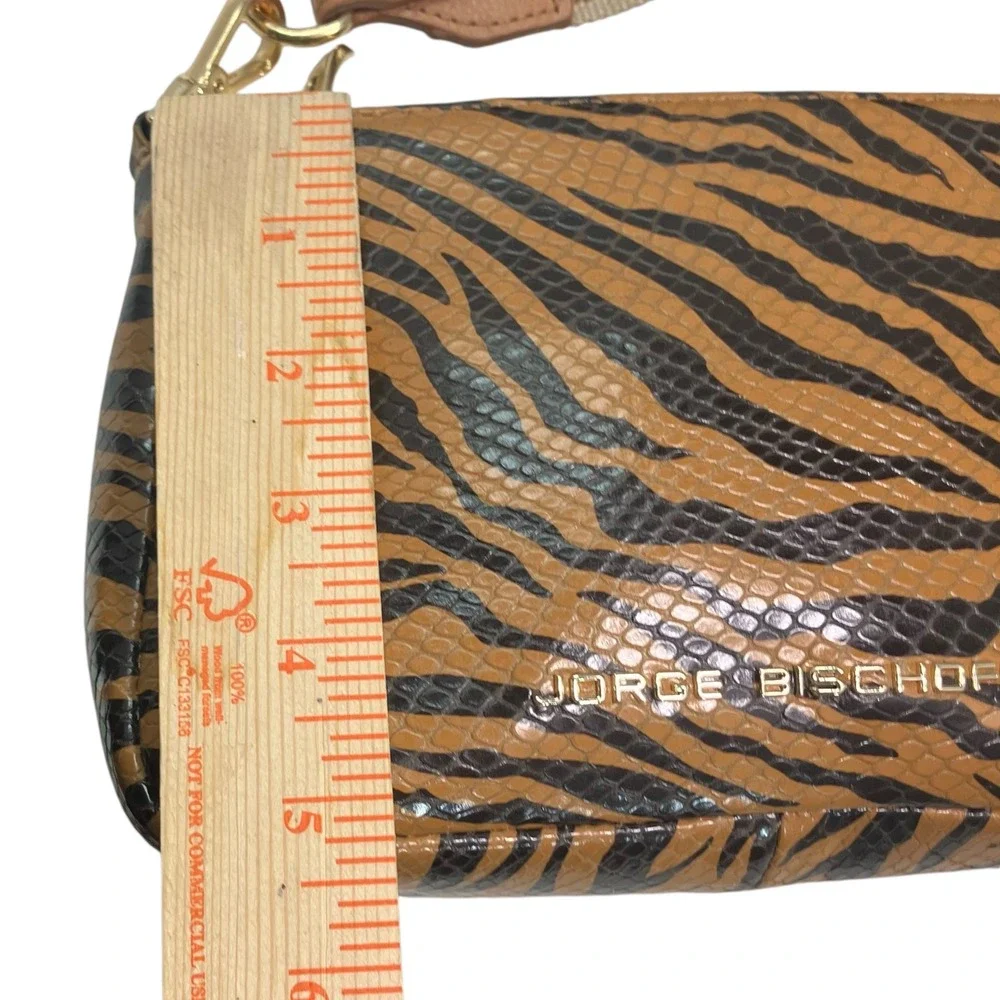 Jorge Bischoff Tiger Print Crossbody Bag Adjustable Purse Guitar Strap